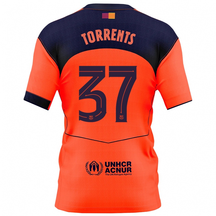 נשים Jofre Torrents #37 כתום נייבי ג'רזי קיט שלישי 2025/26 חולצה קצרה