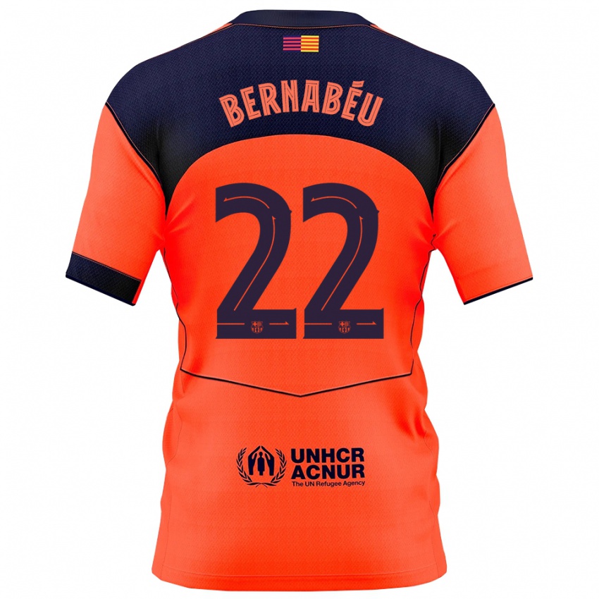 נשים Pol Bernabéu #22 כתום נייבי ג'רזי קיט שלישי 2025/26 חולצה קצרה
