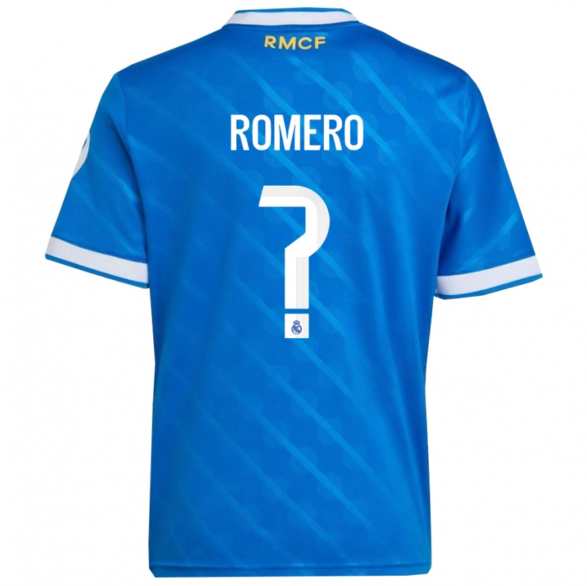 נשים Manu Romero #0 כחול לבן ג'רזי קיט שלישי 2025/26 חולצה קצרה