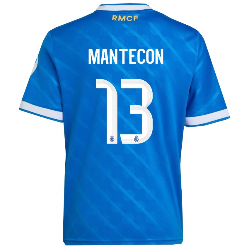 נשים הוגו מנטקון #13 כחול לבן ג'רזי קיט שלישי 2025/26 חולצה קצרה