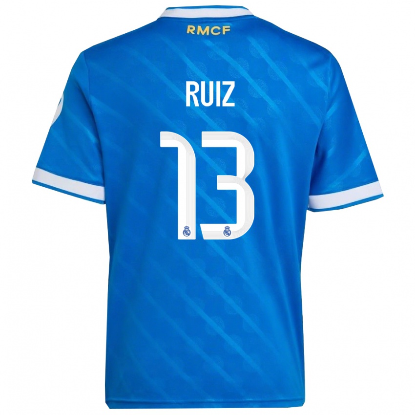 נשים גיירמו רואיז #13 כחול לבן ג'רזי קיט שלישי 2025/26 חולצה קצרה