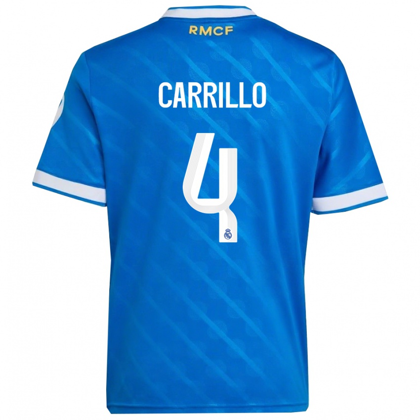 נשים Álvaro Carrillo Alacid #4 כחול לבן ג'רזי קיט שלישי 2025/26 חולצה קצרה