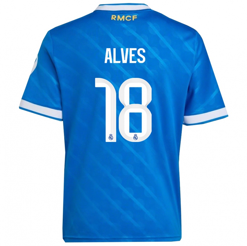 נשים Enzo Alves #18 כחול לבן ג'רזי קיט שלישי 2025/26 חולצה קצרה