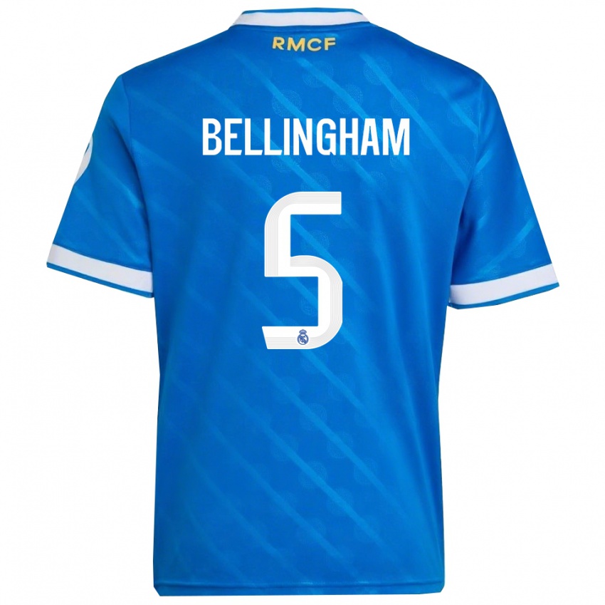 נשים ג'וד בלינגהאם #5 כחול לבן ג'רזי קיט שלישי 2025/26 חולצה קצרה