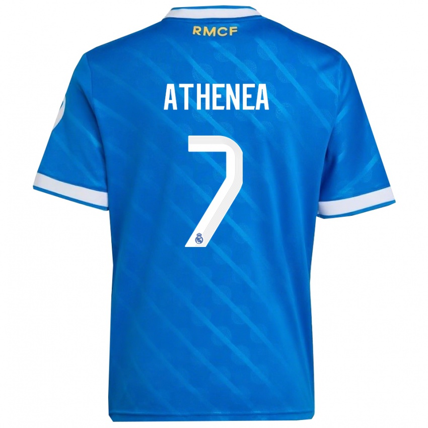 נשים אתנה של הטירה #7 כחול לבן ג'רזי קיט שלישי 2025/26 חולצה קצרה