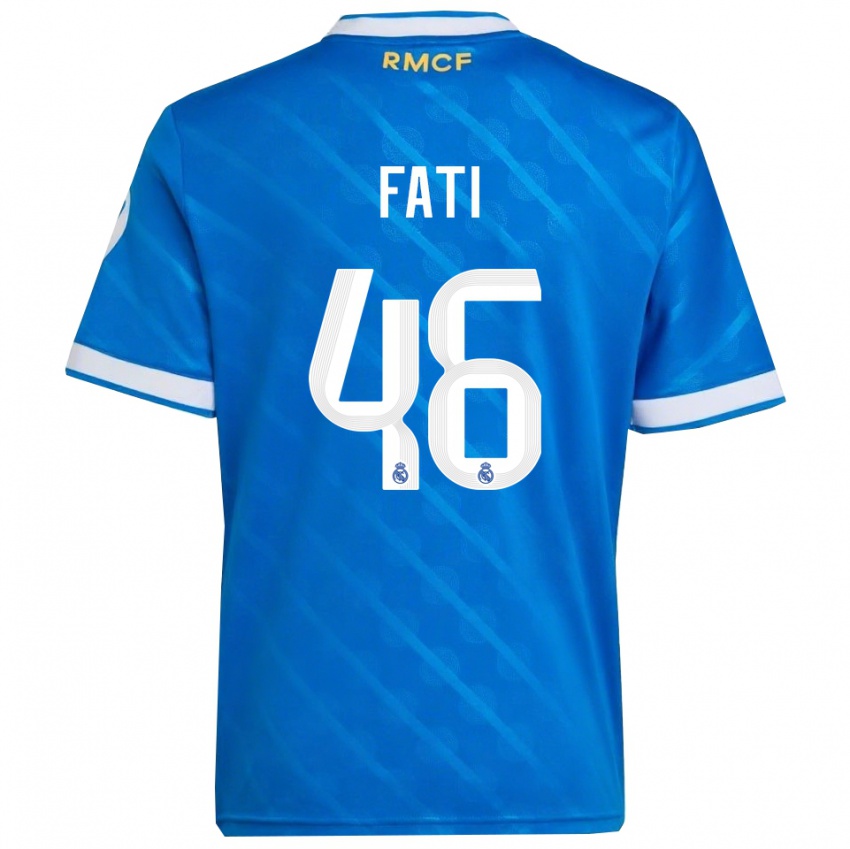 נשים Lamini Fati #46 כחול לבן ג'רזי קיט שלישי 2025/26 חולצה קצרה