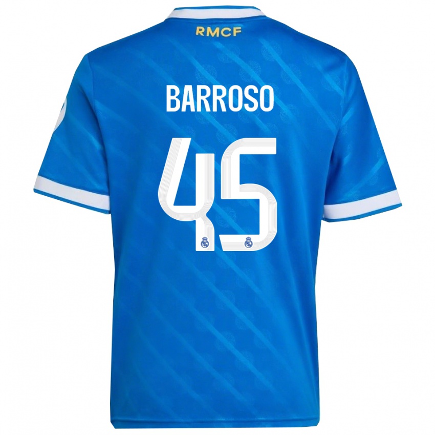 נשים Jaime Barroso #45 כחול לבן ג'רזי קיט שלישי 2025/26 חולצה קצרה