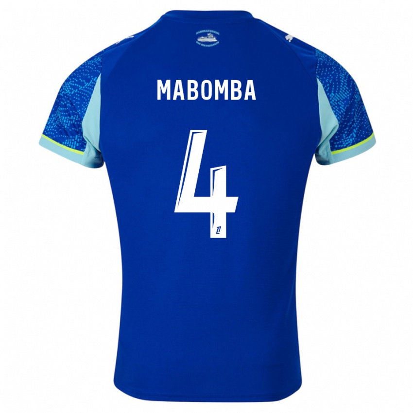 נשים Daniel Mabomba #4 תכלת לבן ג'רזי קיט שלישי 2025/26 חולצה קצרה