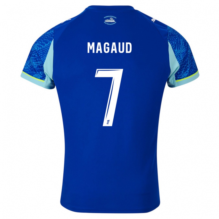 נשים Kyle Magaud #7 תכלת לבן ג'רזי קיט שלישי 2025/26 חולצה קצרה