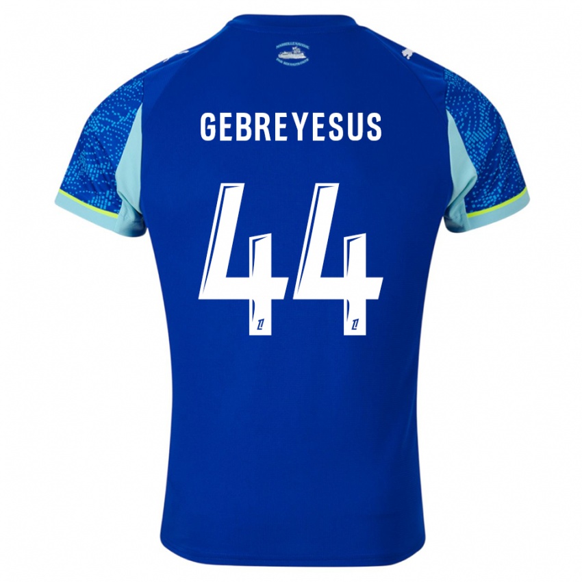 נשים אסי גברייסוס #44 תכלת לבן ג'רזי קיט שלישי 2025/26 חולצה קצרה