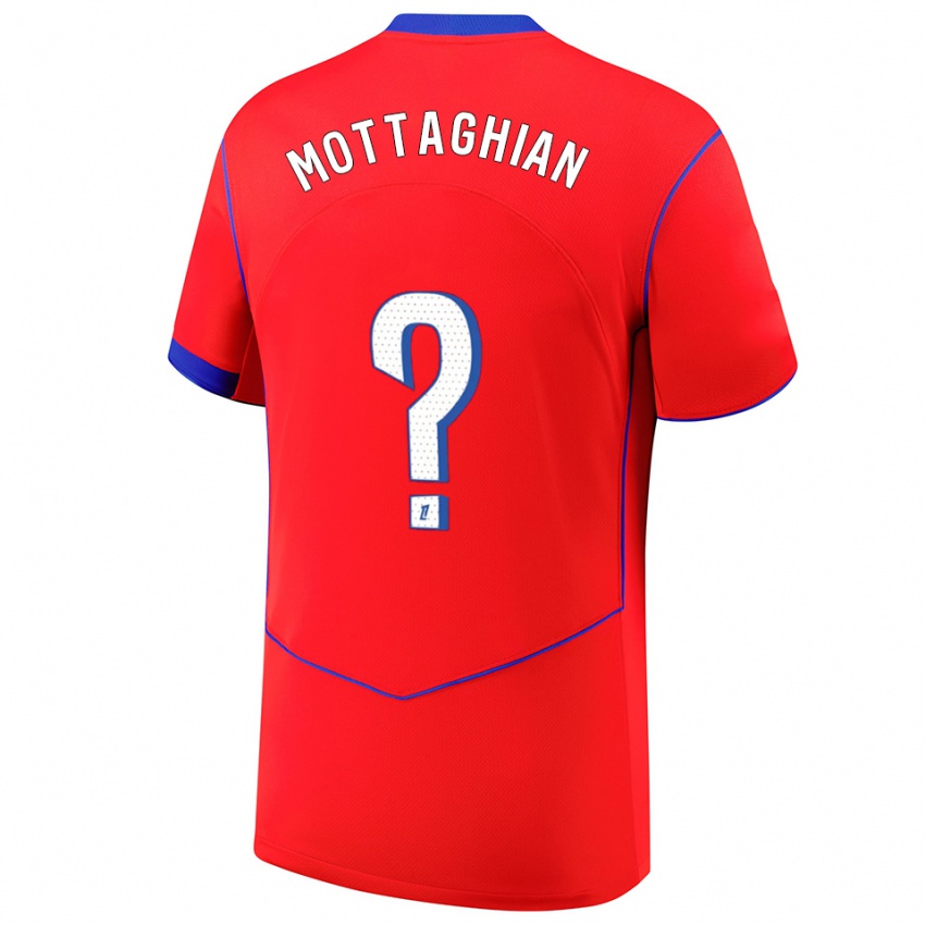 נשים Keyvan Mottaghian #0 אדום כחול לבן ג'רזי קיט שלישי 2025/26 חולצה קצרה