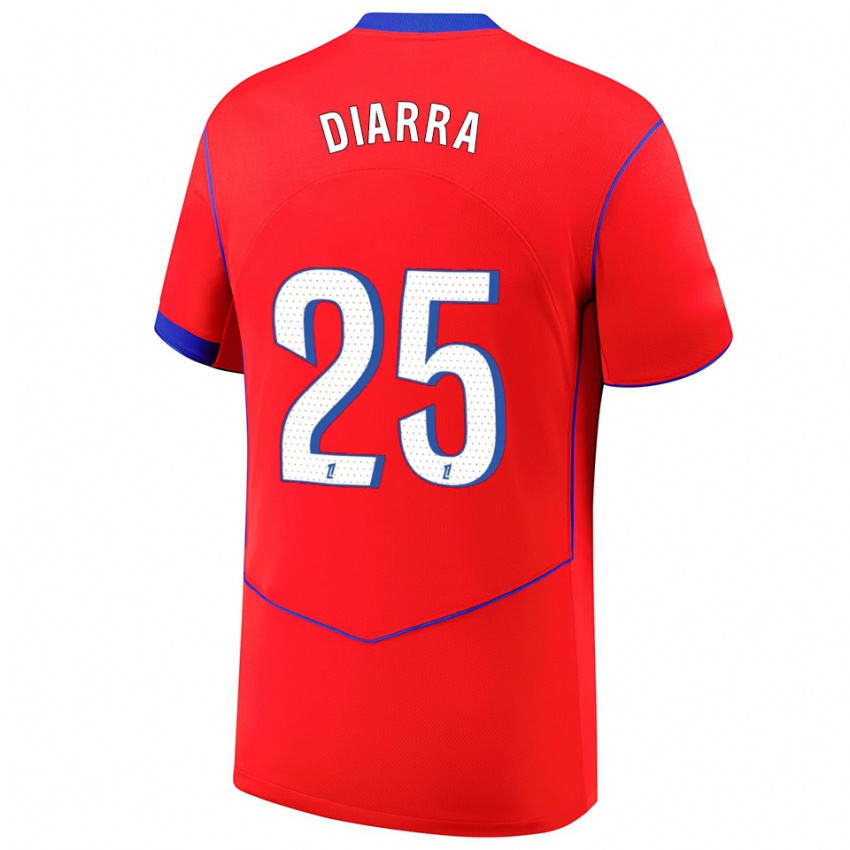 נשים Agueissa Diarra #25 אדום כחול לבן ג'רזי קיט שלישי 2025/26 חולצה קצרה