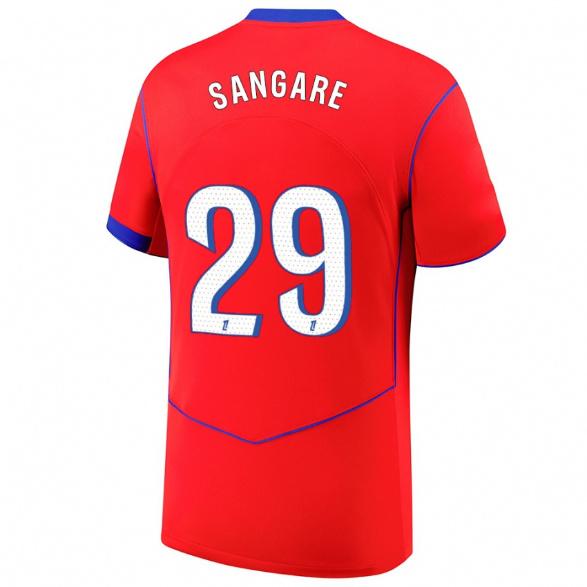 נשים האווה סנגרי #29 אדום כחול לבן ג'רזי קיט שלישי 2025/26 חולצה קצרה