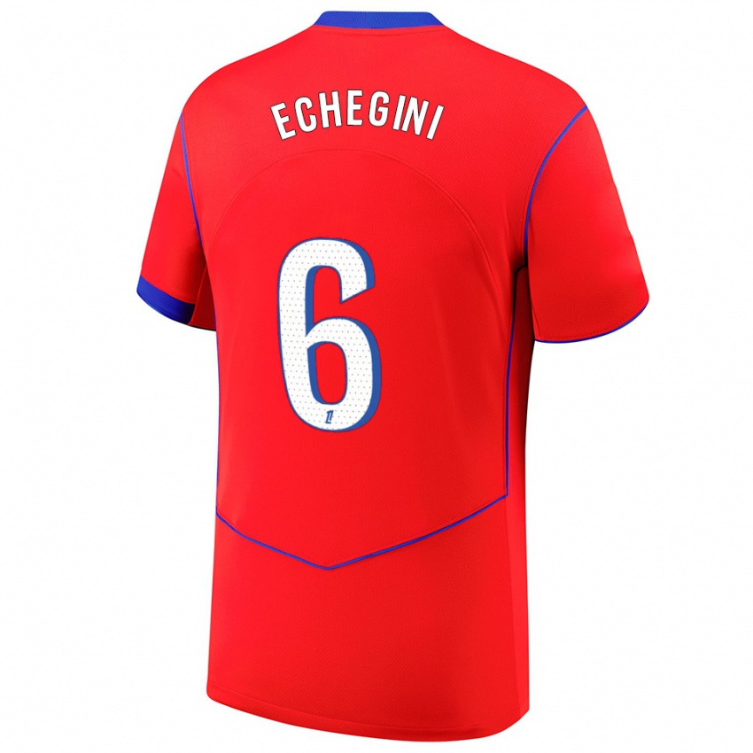 נשים ג'ניפר אק'גיני #6 אדום כחול לבן ג'רזי קיט שלישי 2025/26 חולצה קצרה