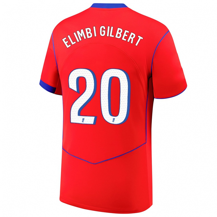 נשים טרה אלימבי גילברט #20 אדום כחול לבן ג'רזי קיט שלישי 2025/26 חולצה קצרה