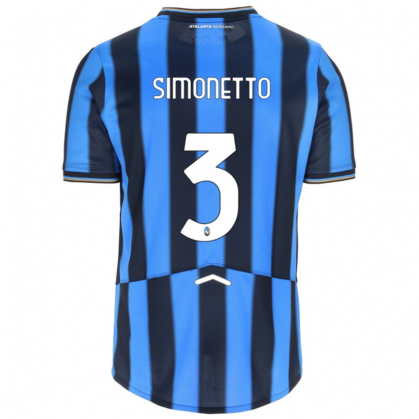 ילדים פדריקו סימונטו #3 תכלת שחור ג'רזי ביתית 2025/26 חולצה קצרה