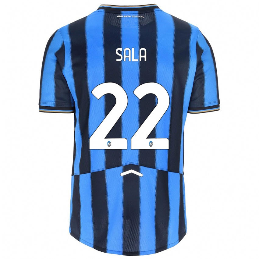 ילדים לורנצו סאלה #22 תכלת שחור ג'רזי ביתית 2025/26 חולצה קצרה