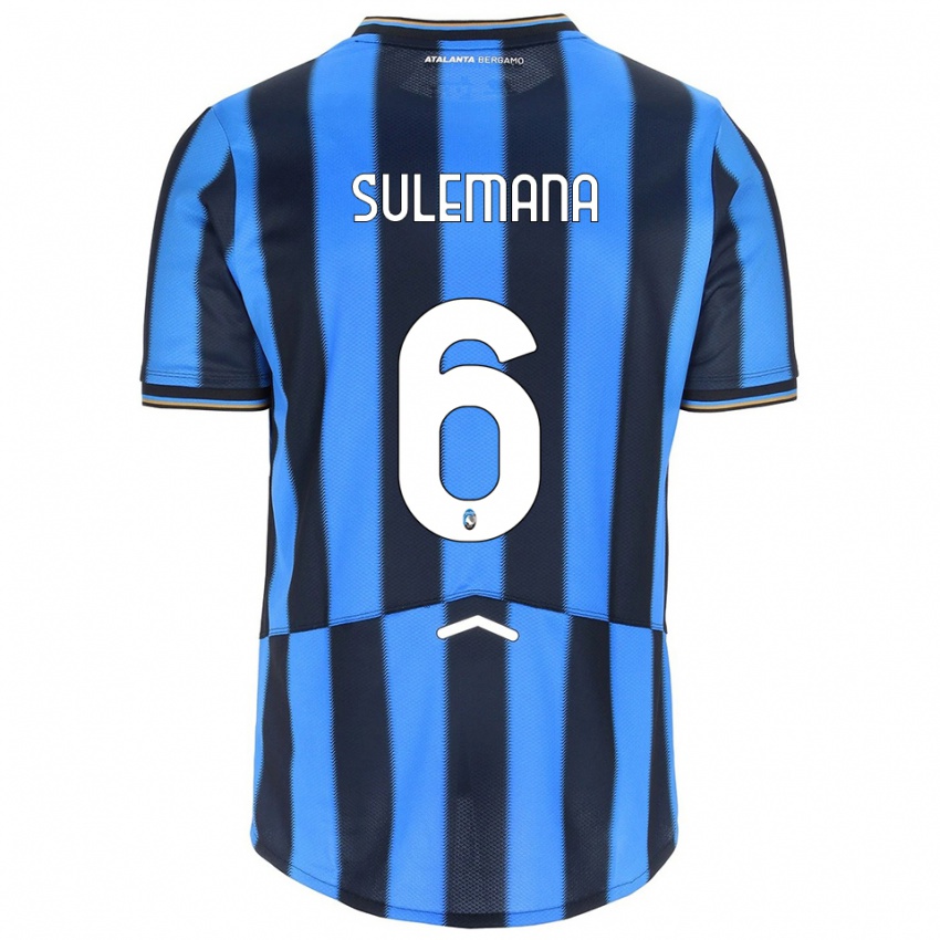 ילדים איברהים סולמנה #6 תכלת שחור ג'רזי ביתית 2025/26 חולצה קצרה