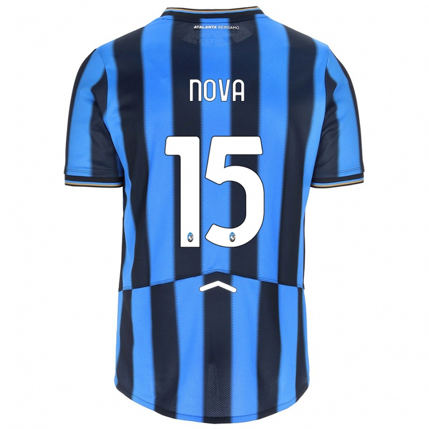 ילדים Riccardo Nova #15 תכלת שחור ג'רזי ביתית 2025/26 חולצה קצרה