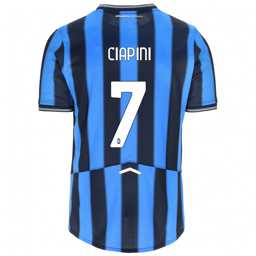 ילדים Adriano Ciapini #7 תכלת שחור ג'רזי ביתית 2025/26 חולצה קצרה