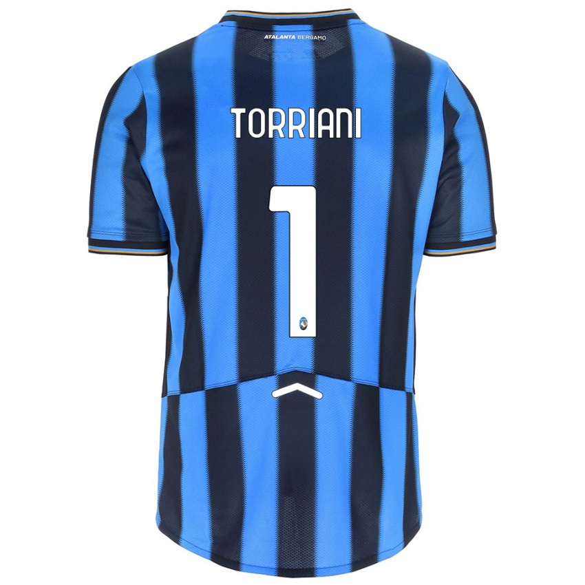 ילדים אנדריאה טוריאני #1 תכלת שחור ג'רזי ביתית 2025/26 חולצה קצרה