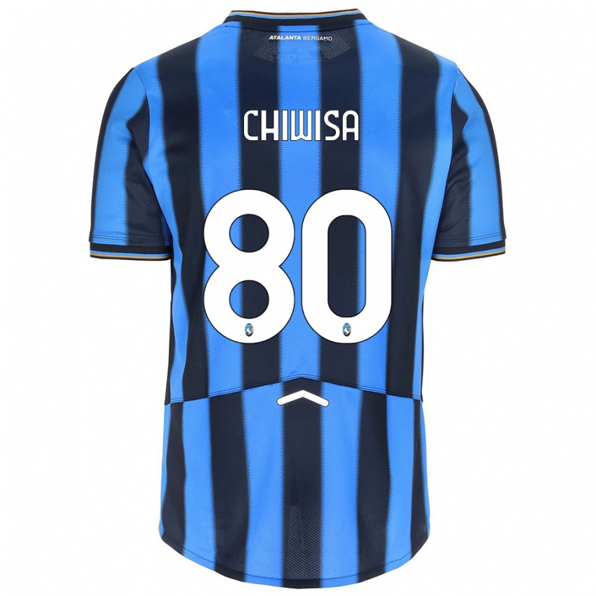 ילדים מאנה צ'וויסה #80 תכלת שחור ג'רזי ביתית 2025/26 חולצה קצרה