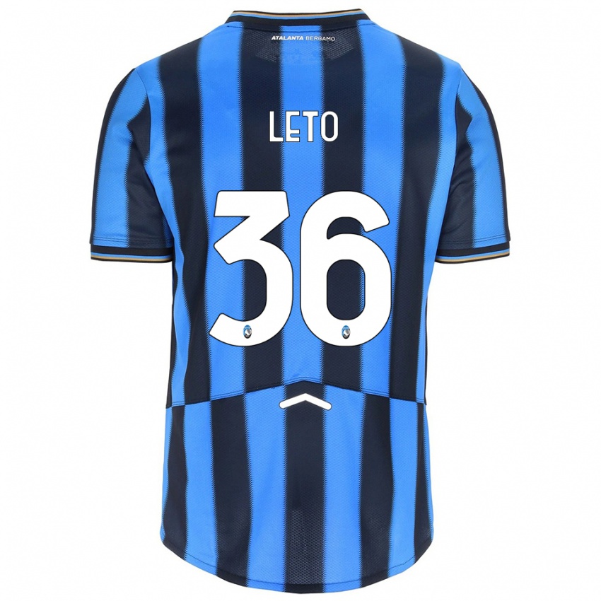 ילדים Manuel Leto #36 תכלת שחור ג'רזי ביתית 2025/26 חולצה קצרה