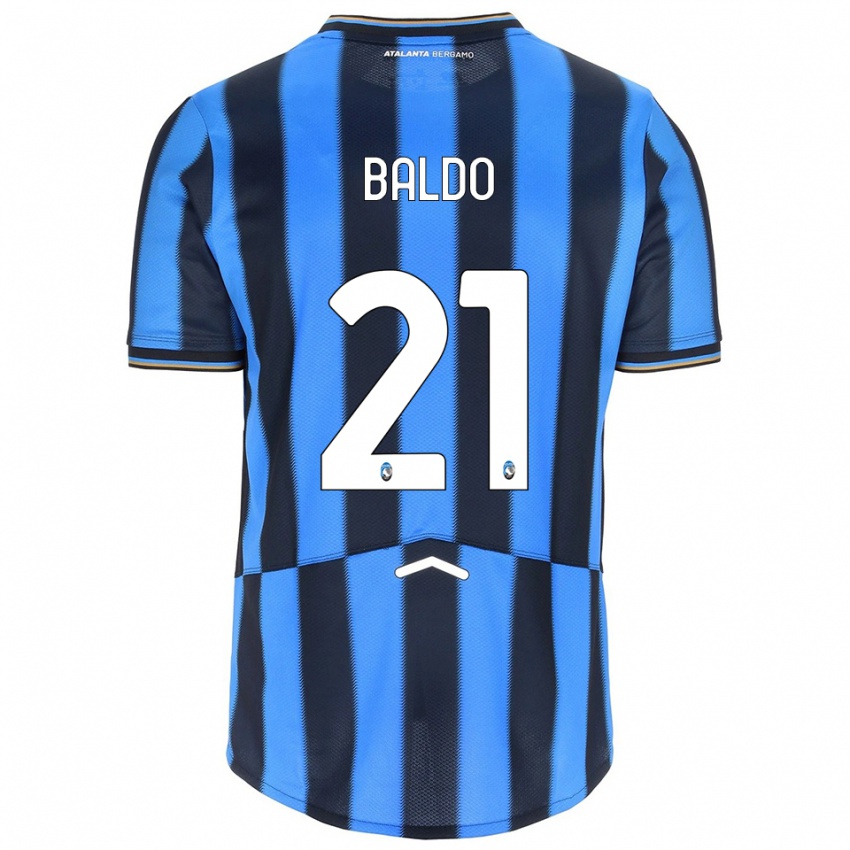 ילדים Nicolò Baldo #21 תכלת שחור ג'רזי ביתית 2025/26 חולצה קצרה