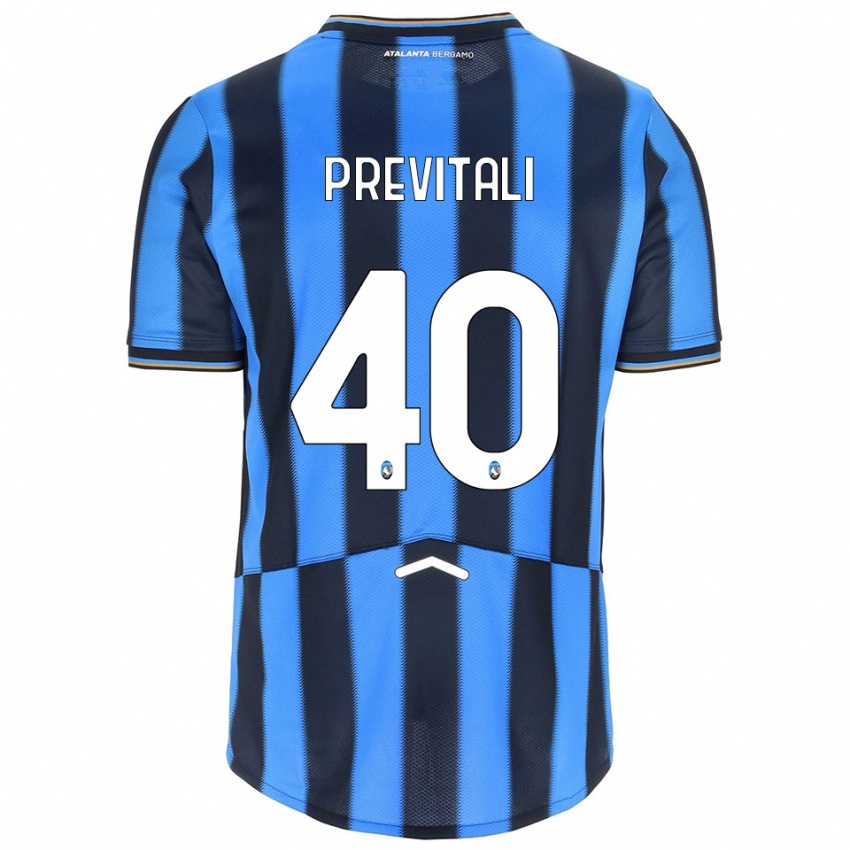 ילדים Cristian Previtali #40 תכלת שחור ג'רזי ביתית 2025/26 חולצה קצרה