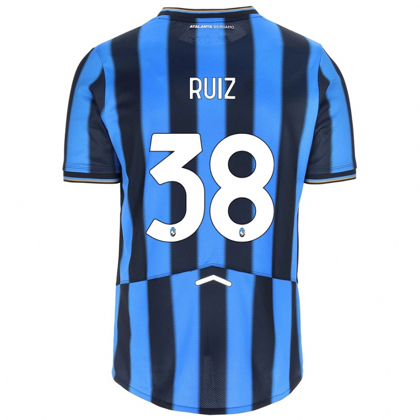 ילדים Gerard Ruiz #38 תכלת שחור ג'רזי ביתית 2025/26 חולצה קצרה