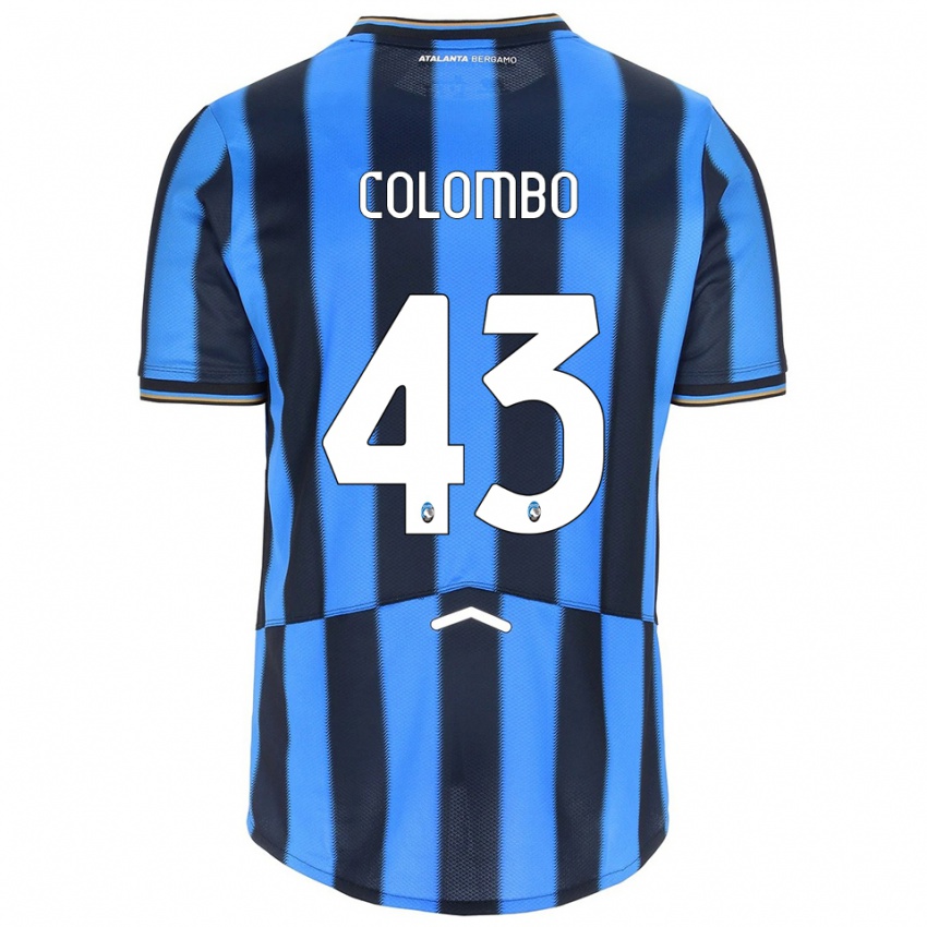 ילדים Matteo Colombo #43 תכלת שחור ג'רזי ביתית 2025/26 חולצה קצרה