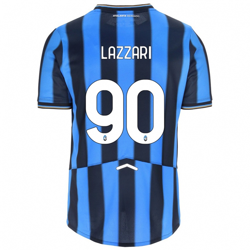 ילדים אילריה לאצארי #90 תכלת שחור ג'רזי ביתית 2025/26 חולצה קצרה