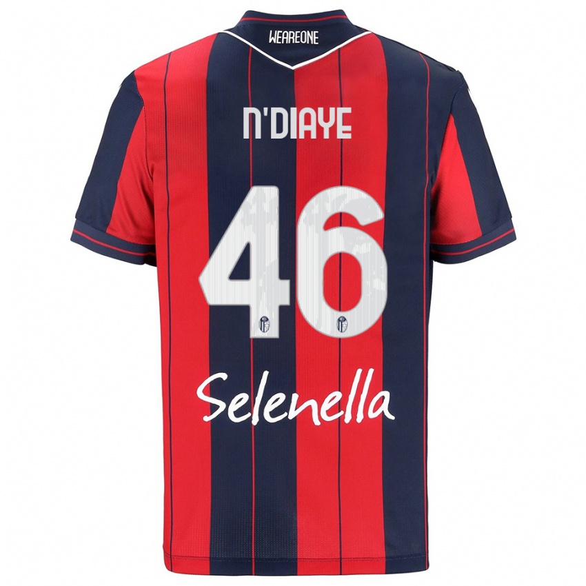 ילדים Antoine N\'Diaye #46 אדום נייבי ג'רזי ביתית 2025/26 חולצה קצרה