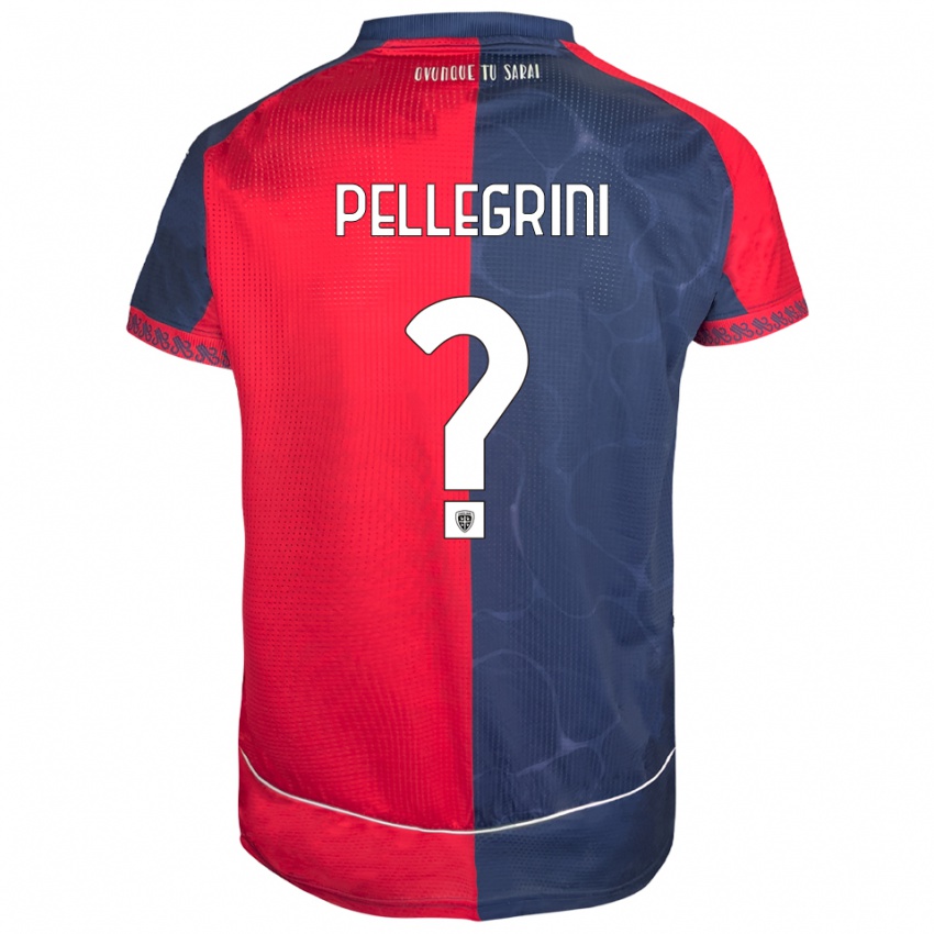 ילדים Nicolò Pellegrini #0 אדום נייבי ג'רזי ביתית 2025/26 חולצה קצרה