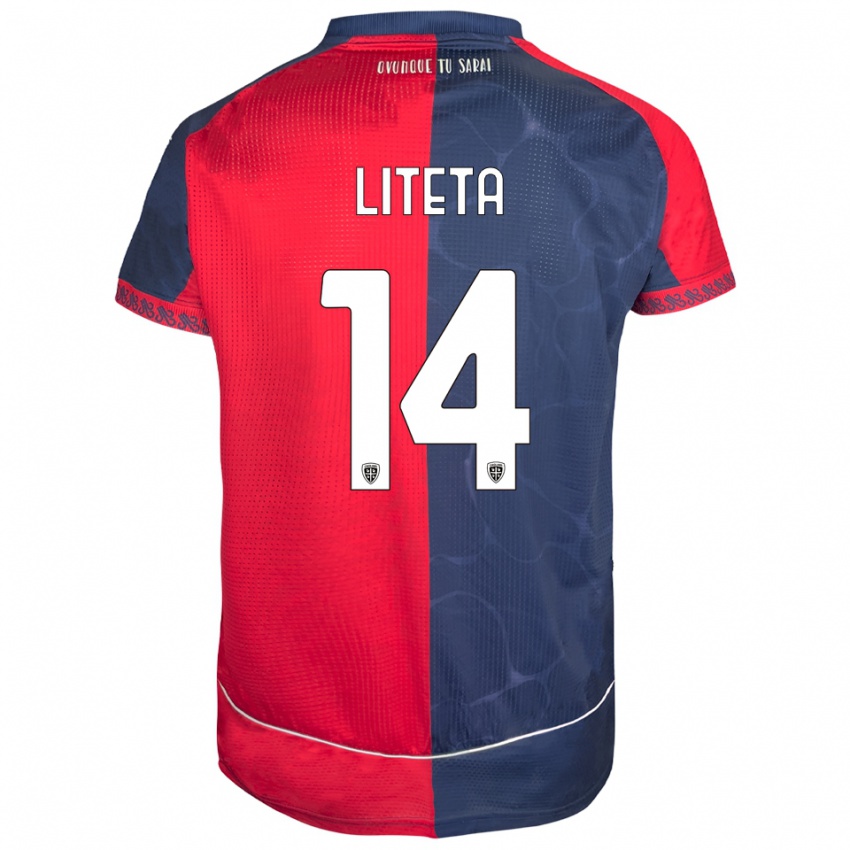 ילדים Joseph Liteta #14 אדום נייבי ג'רזי ביתית 2025/26 חולצה קצרה