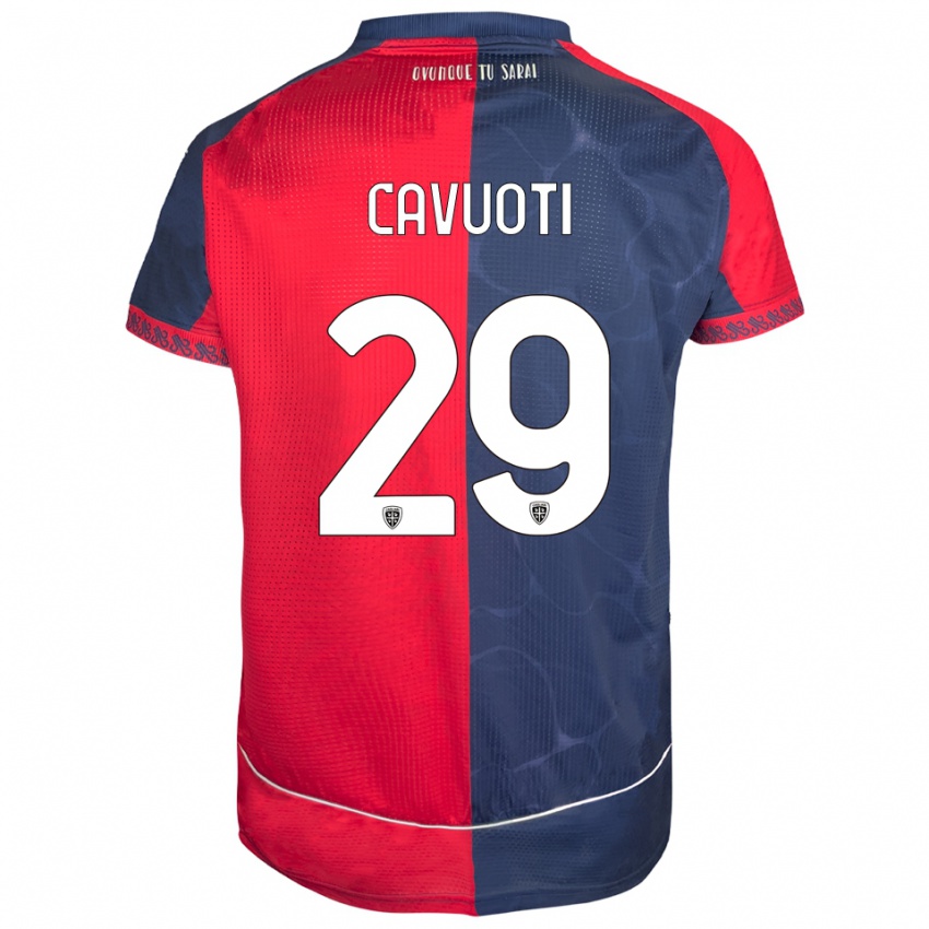 ילדים ניקולו קאבוטי #29 אדום נייבי ג'רזי ביתית 2025/26 חולצה קצרה