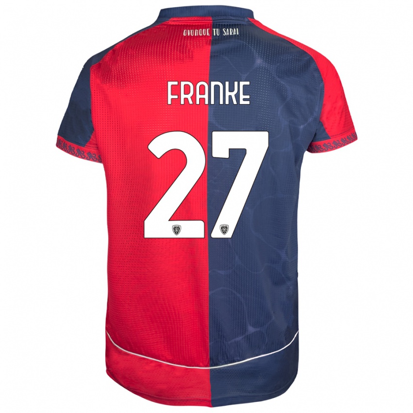 ילדים אנטוני טימוטאוס פרנקה #27 אדום נייבי ג'רזי ביתית 2025/26 חולצה קצרה