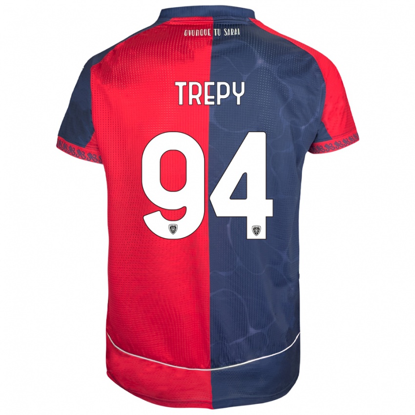 ילדים Yael Trepy #94 אדום נייבי ג'רזי ביתית 2025/26 חולצה קצרה