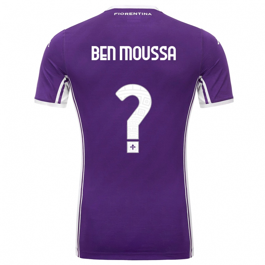 ילדים Mehdi Ben Moussa #0 סגול לבן ג'רזי ביתית 2025/26 חולצה קצרה