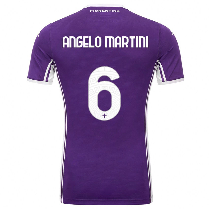 ילדים Angelo Martini #6 סגול לבן ג'רזי ביתית 2025/26 חולצה קצרה