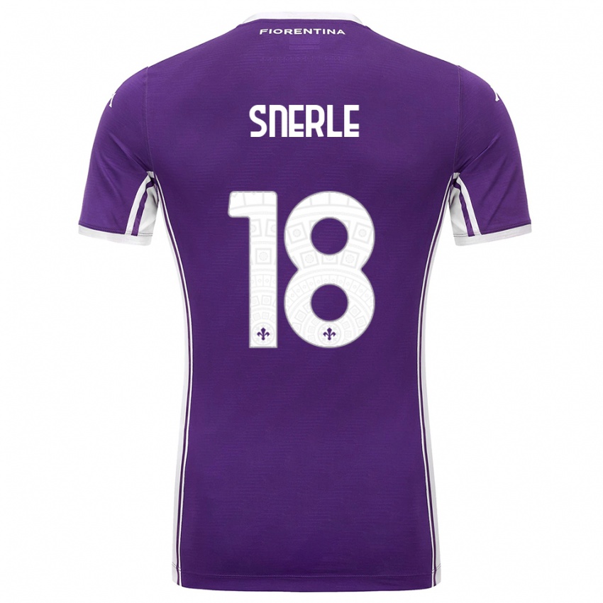 ילדים Emma Strøm Snerle #18 סגול לבן ג'רזי ביתית 2025/26 חולצה קצרה