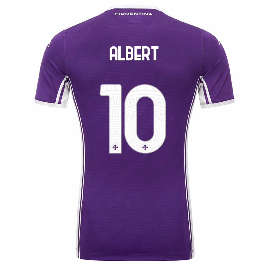 ילדים אלברט גודמונדסון #10 סגול לבן ג'רזי ביתית 2025/26 חולצה קצרה