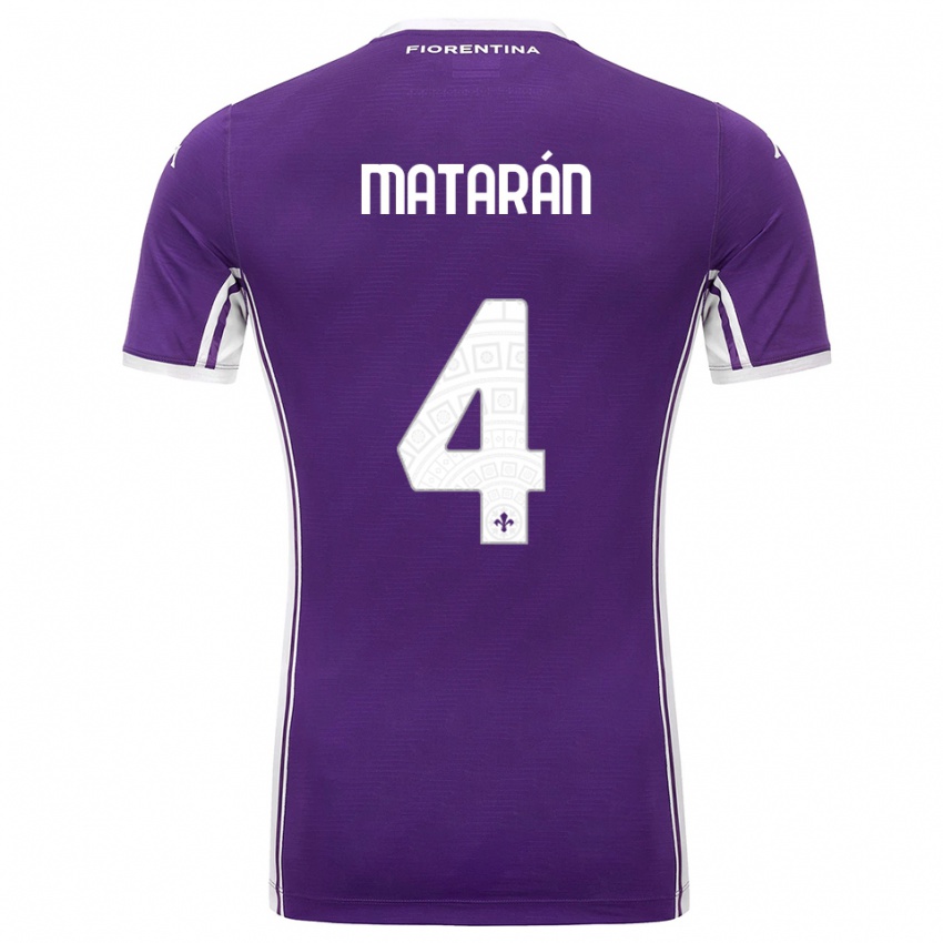 ילדים Federico Matarán #4 סגול לבן ג'רזי ביתית 2025/26 חולצה קצרה