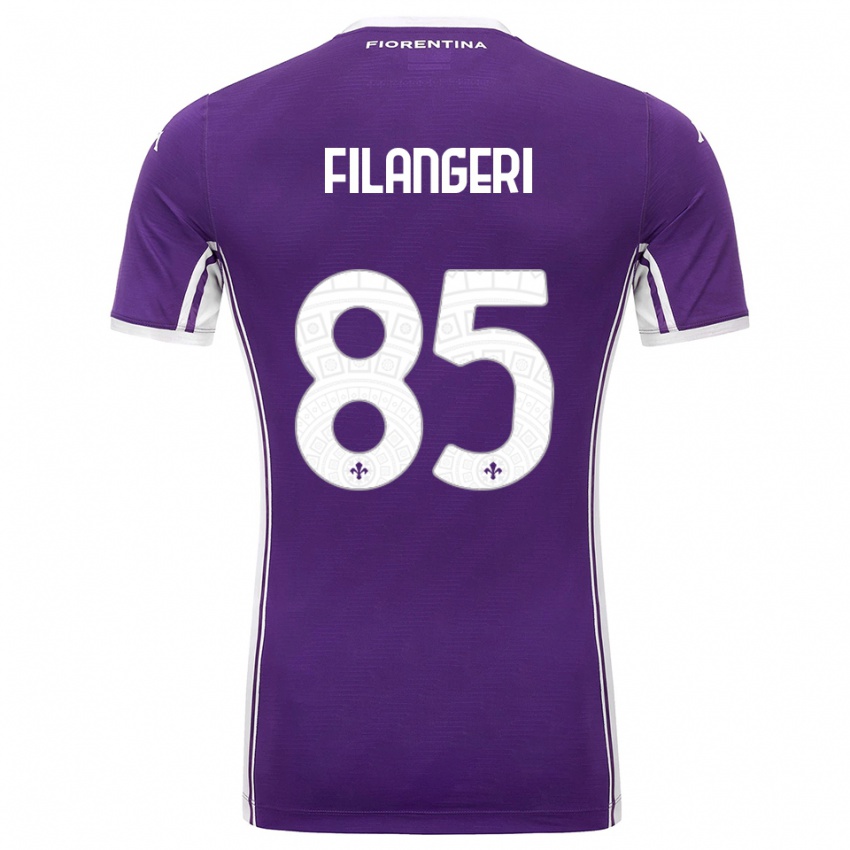 ילדים מריה לואיזה פילנג'רי #85 סגול לבן ג'רזי ביתית 2025/26 חולצה קצרה