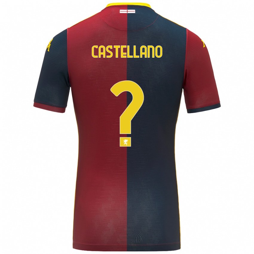 ילדים Cristiano Castellano #0 אדום כחול מלכותי ג'רזי ביתית 2025/26 חולצה קצרה