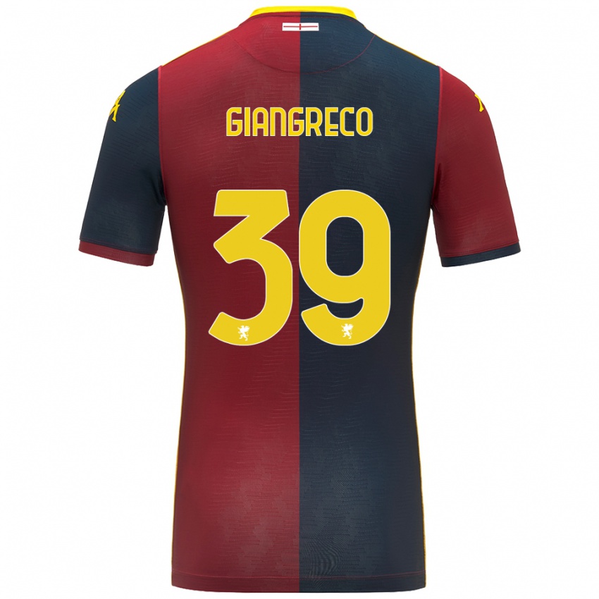 ילדים Nicolò Giangreco #39 אדום כחול מלכותי ג'רזי ביתית 2025/26 חולצה קצרה