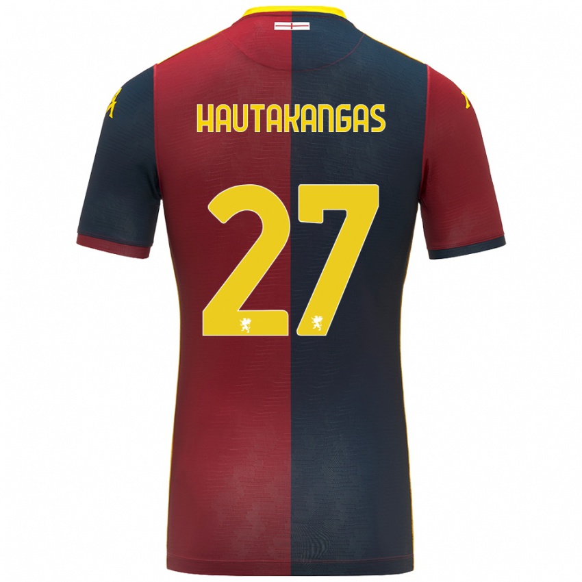 ילדים Pietu Hautakangas #27 אדום כחול מלכותי ג'רזי ביתית 2025/26 חולצה קצרה