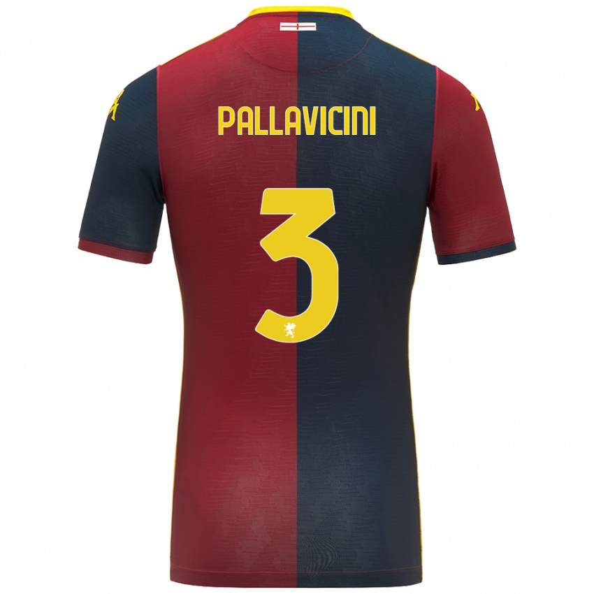 ילדים מטאו פאלאביצ׳יני #3 אדום כחול מלכותי ג'רזי ביתית 2025/26 חולצה קצרה