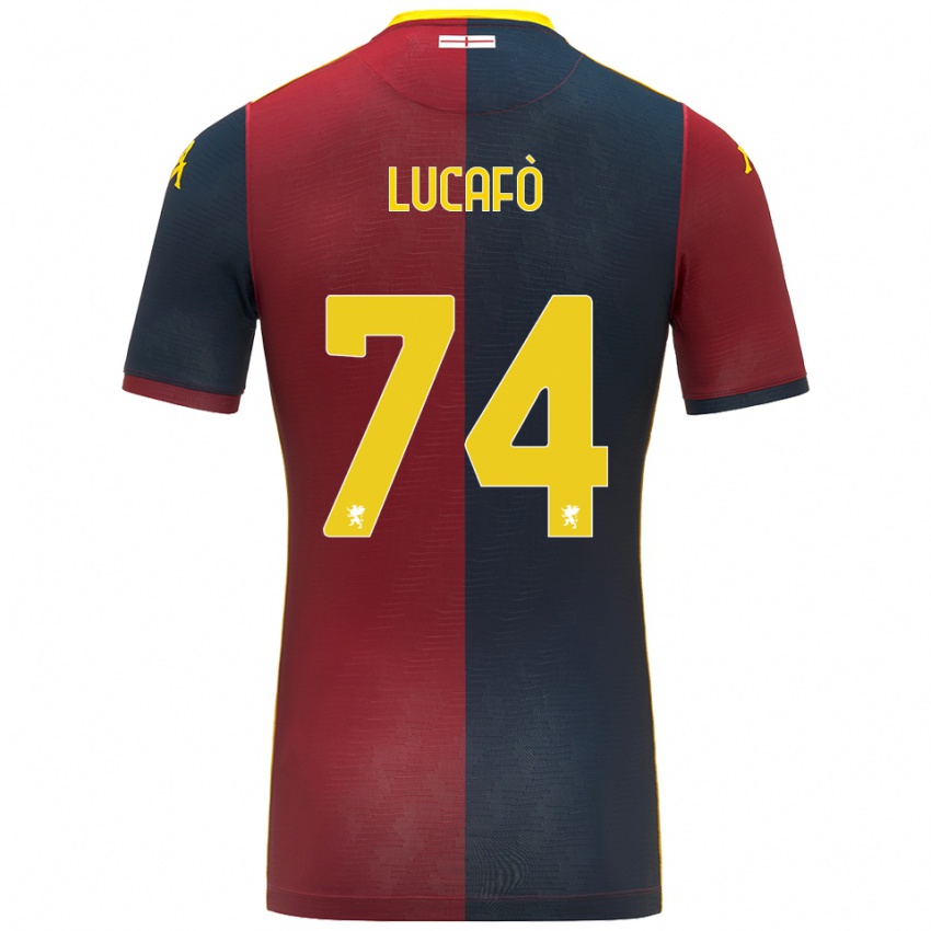 ילדים Sara Lucafò #74 אדום כחול מלכותי ג'רזי ביתית 2025/26 חולצה קצרה