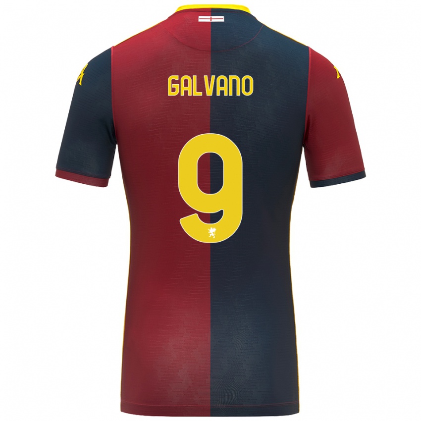 ילדים כריסטיאן גלבנו #9 אדום כחול מלכותי ג'רזי ביתית 2025/26 חולצה קצרה